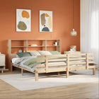 Bed met boekenkast zonder matras massief grenenhout 180x200 cm