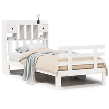Bed Met Boekenkast Zonder Matras Grenenhout 90 x 190 cm Wit