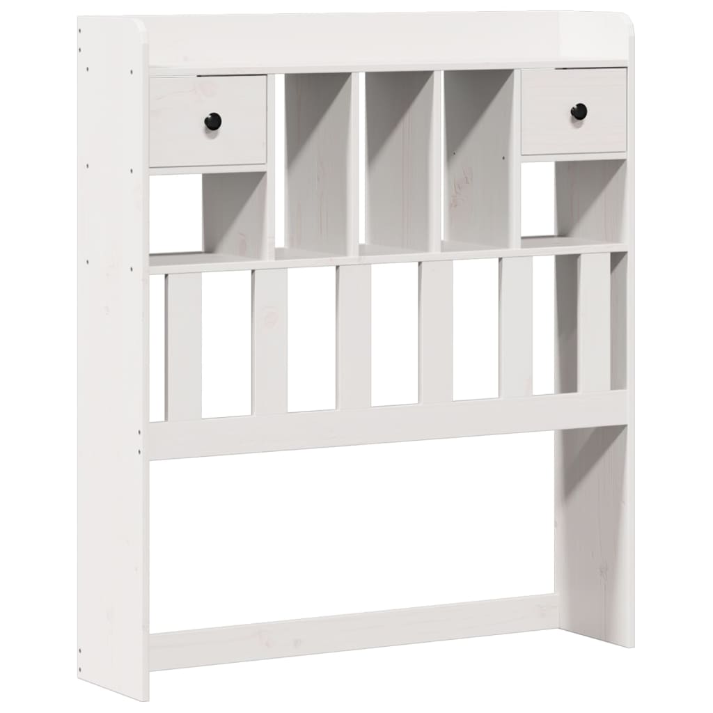 Bed Met Boekenkast Zonder Matras Grenenhout 90 x 190 cm Wit