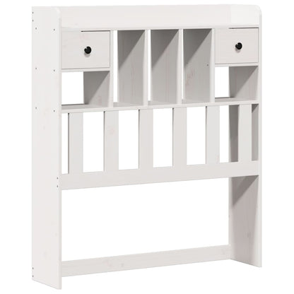 Bed Met Boekenkast Zonder Matras Grenenhout 90 x 190 cm Wit