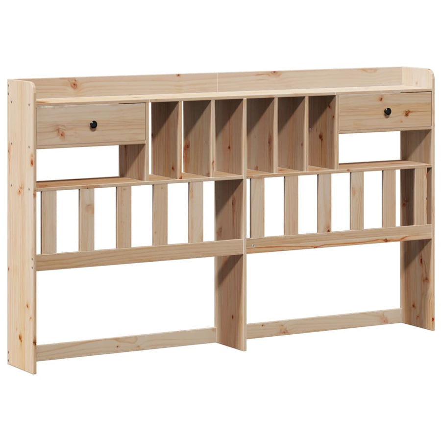 Bed met boekenkast zonder matras massief grenenhout 180x200 cm