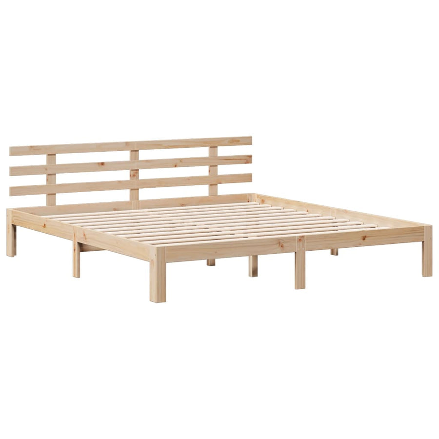 Bed met boekenkast zonder matras massief grenenhout 180x200 cm