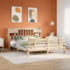 Bed met boekenkast zonder matras massief grenenhout 180x200 cm