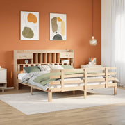 Bed met boekenkast massief grenenhout 180x200 cm