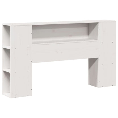 Bed met boekenkast zonder matras grenenhout wit 120x200 cm