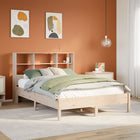 Bed met boekenkast zonder matras massief grenenhout 160x200 cm