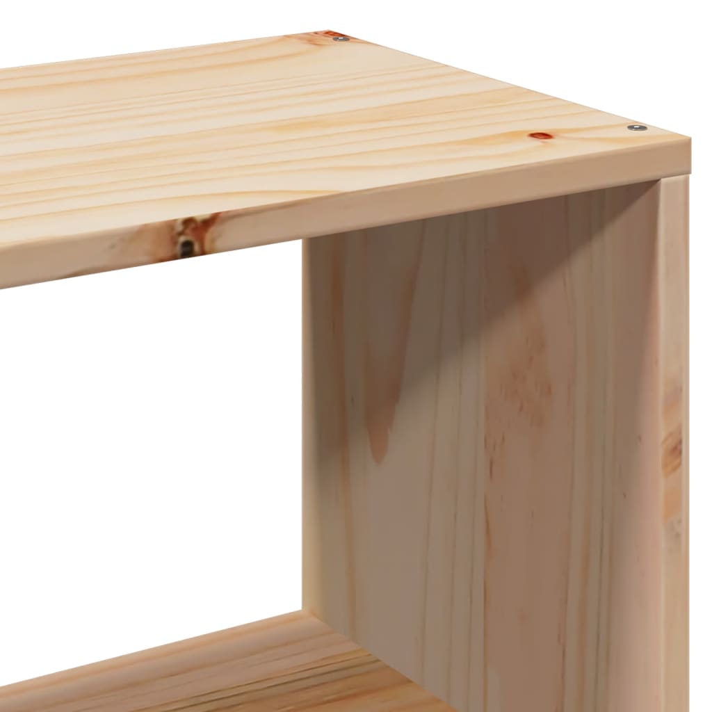 Bed met boekenkast zonder matras massief grenenhout 140x200 cm