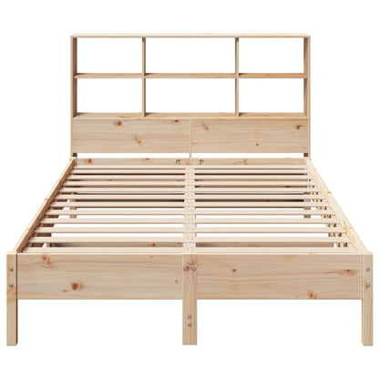Bed met boekenkast zonder matras massief grenenhout 120x190 cm