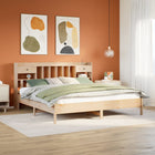 Bed met boekenkast zonder matras massief grenenhout 180x200 cm