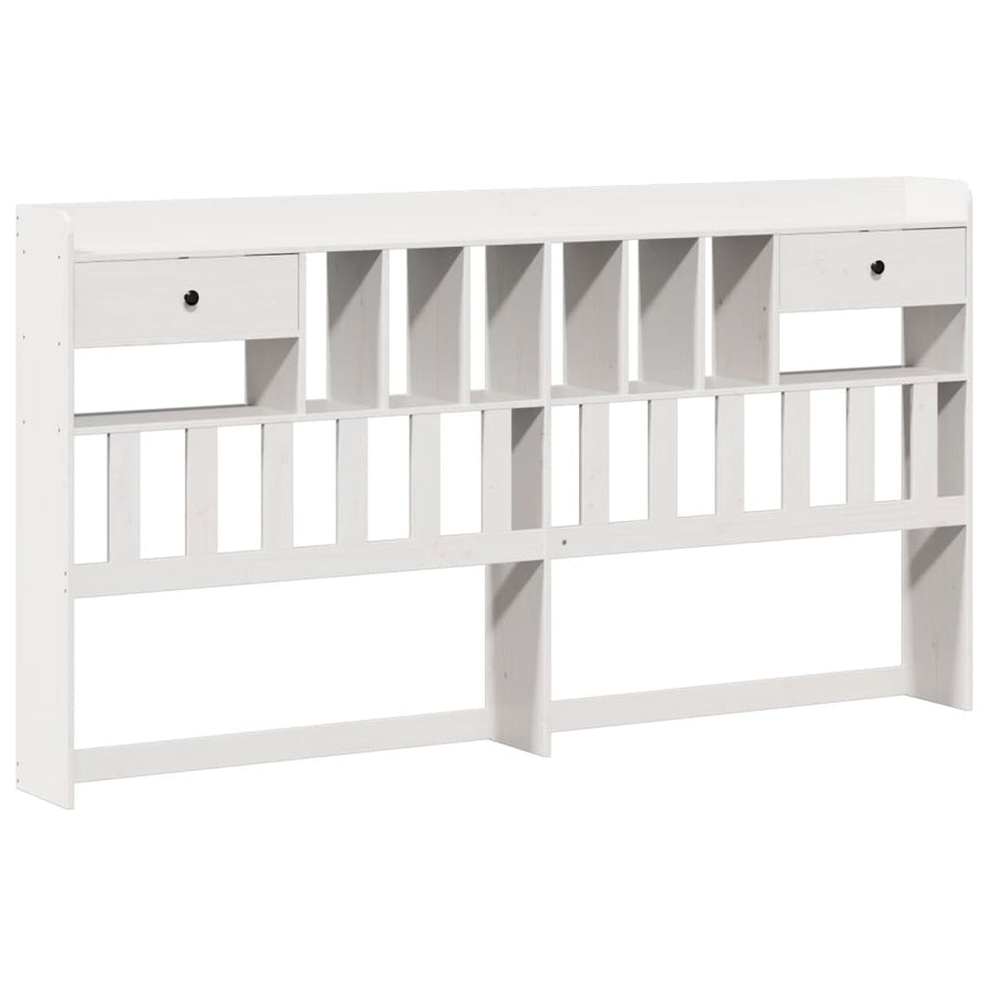 Bed met boekenkast zonder matras grenenhout wit 180x200 cm