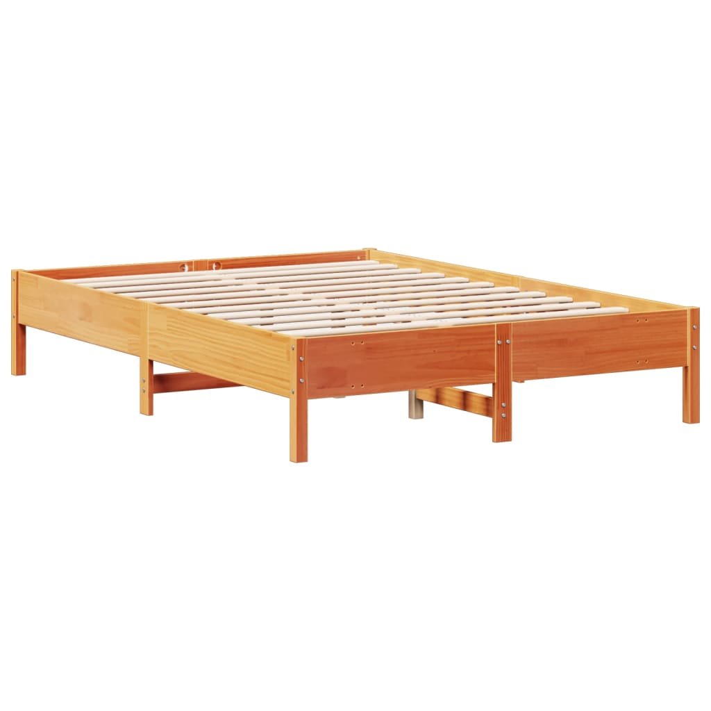 Bed Met Boekenkast Zonder Matras Grenenhout 120 x 190 cm