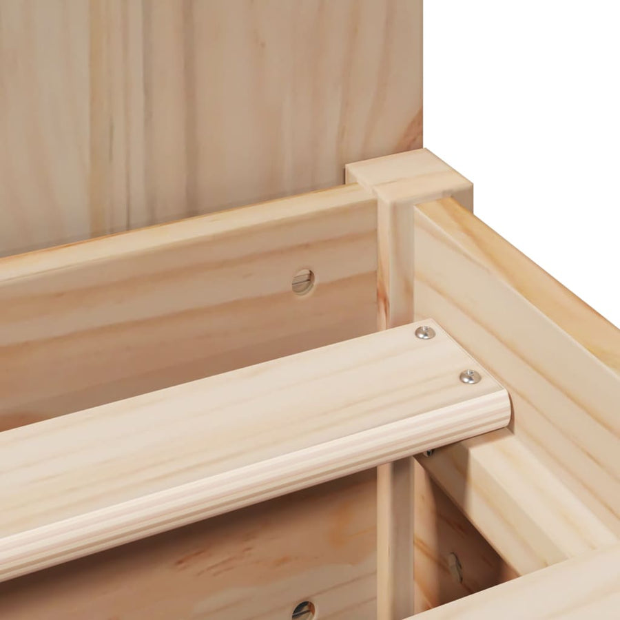 Bed met boekenkast zonder matras massief grenenhout 135x190 cm