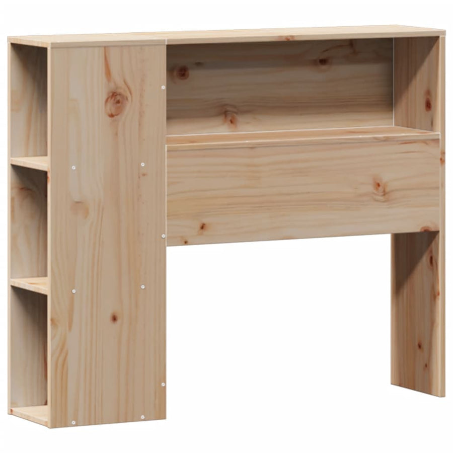 Bed met boekenkast zonder matras massief grenenhout 75x190 cm