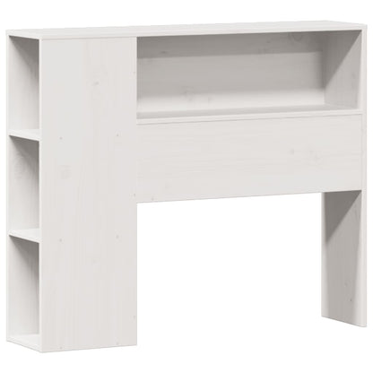 Bed met boekenkast zonder matras grenenhout wit 75x190 cm