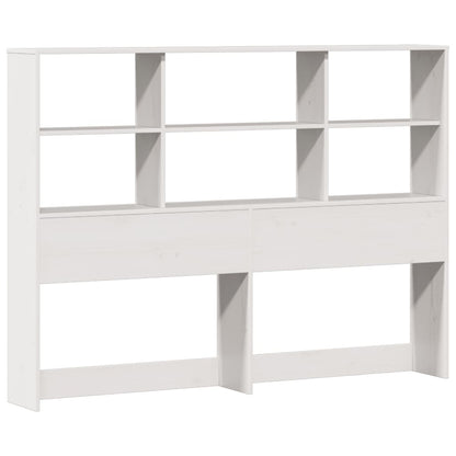 Bed met boekenkast zonder matras grenenhout wit 180x200 cm