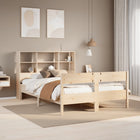 Bed met boekenkast zonder matras massief grenenhout 160x200 cm