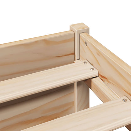 Bed met boekenkast zonder matras massief grenenhout 140x200 cm