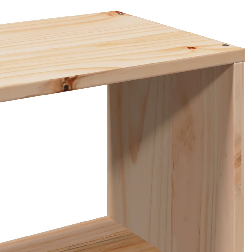 Bed met boekenkast zonder matras massief grenenhout 140x190 cm