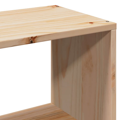 Bed met boekenkast zonder matras massief grenenhout 140x190 cm