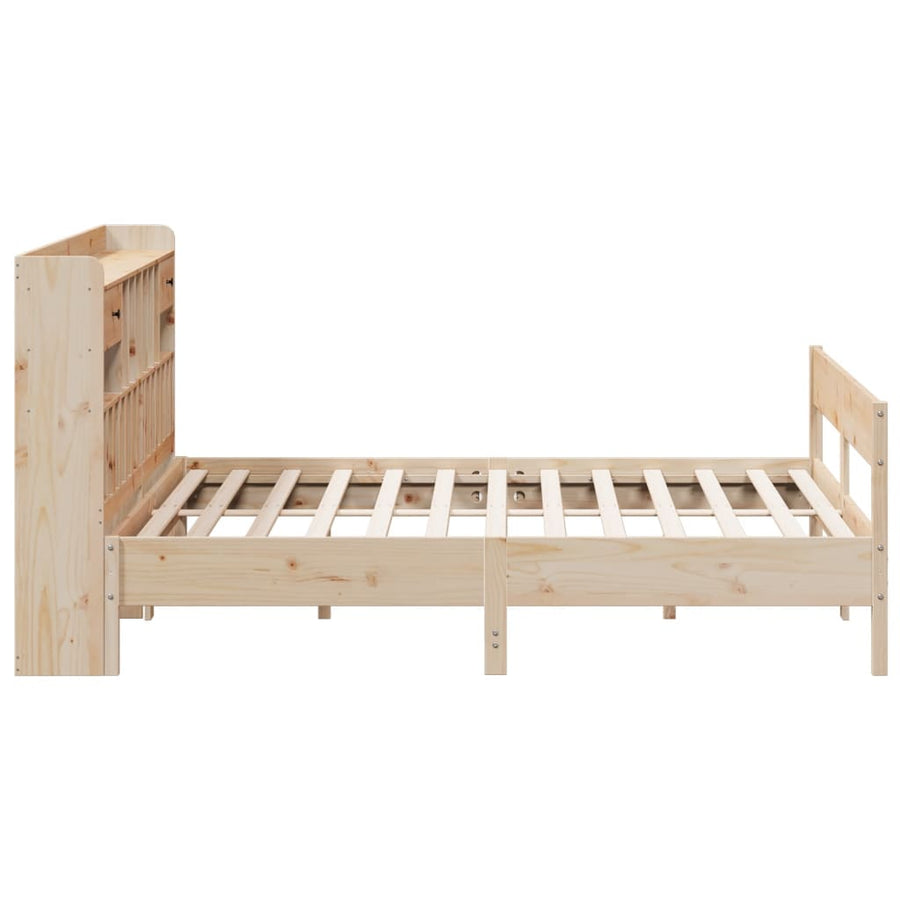 Bed met boekenkast zonder matras massief grenenhout 180x200 cm