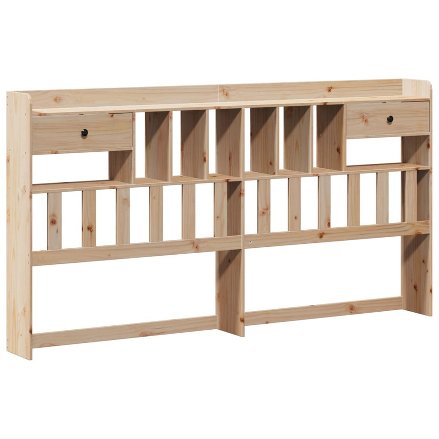 Bed met boekenkast zonder matras massief grenenhout 180x200 cm