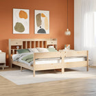 Bed met boekenkast zonder matras massief grenenhout 180x200 cm