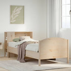 Bed met boekenkast zonder matras massief grenenhout 100x200 cm