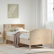 Bed met boekenkast massief grenenhout 75x190 cm
