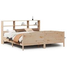 Bed met boekenkast zonder matras massief grenenhout 180x200 cm