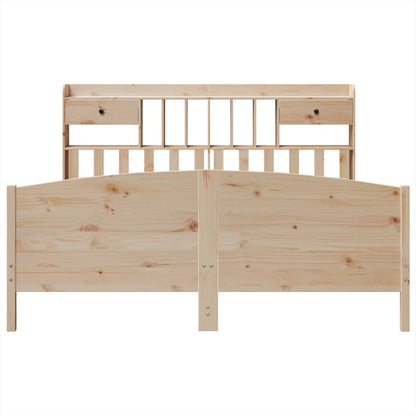 Bed met boekenkast zonder matras massief grenenhout 180x200 cm