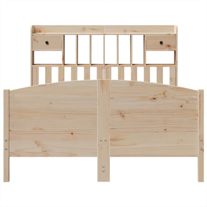 Bed met boekenkast zonder matras massief grenenhout 150x200 cm