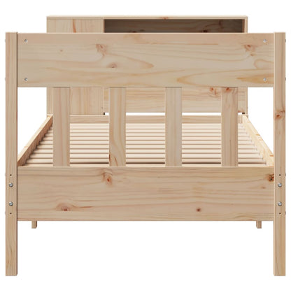 Bed Met Boekenkast Zonder Matras Massief Grenenhout 100 x 200 cm