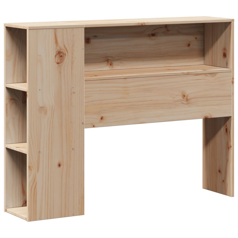 Bed met boekenkast zonder matras massief grenenhout 75x190 cm