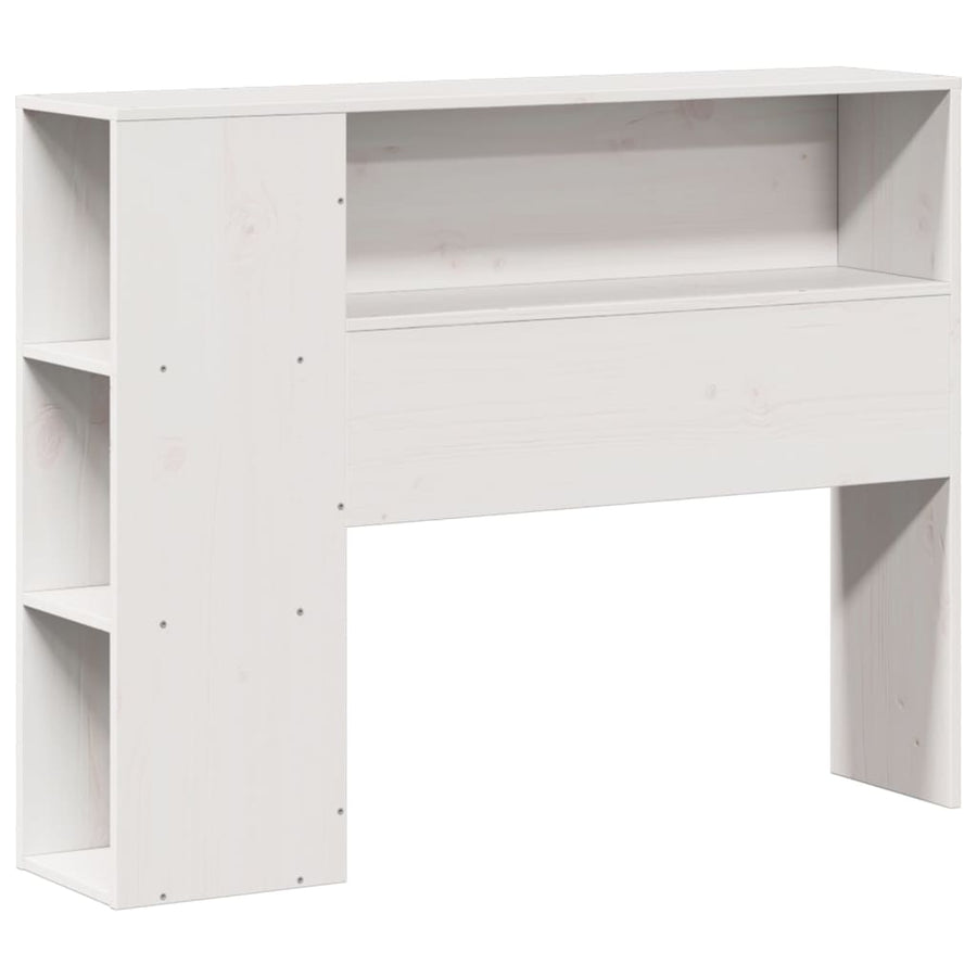 Bed met boekenkast zonder matras grenenhout wit 75x190 cm