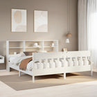 Bed frame without mattress solid pine wood white 180x200 cm