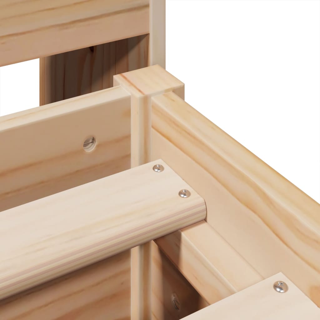 Bedframe zonder matras massief grenenhout 140x200 cm
