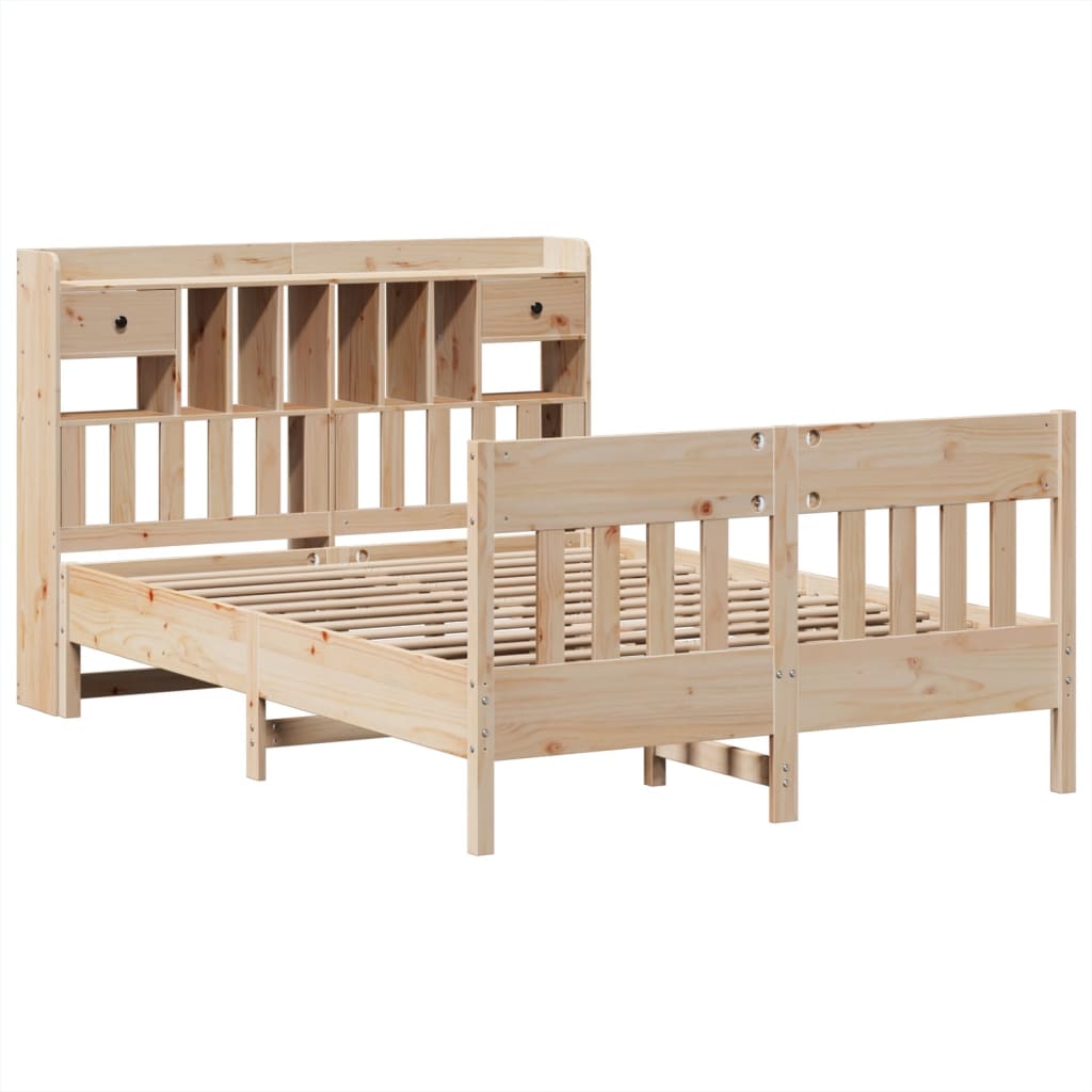 Bedframe zonder matras massief grenenhout 140x190 cm