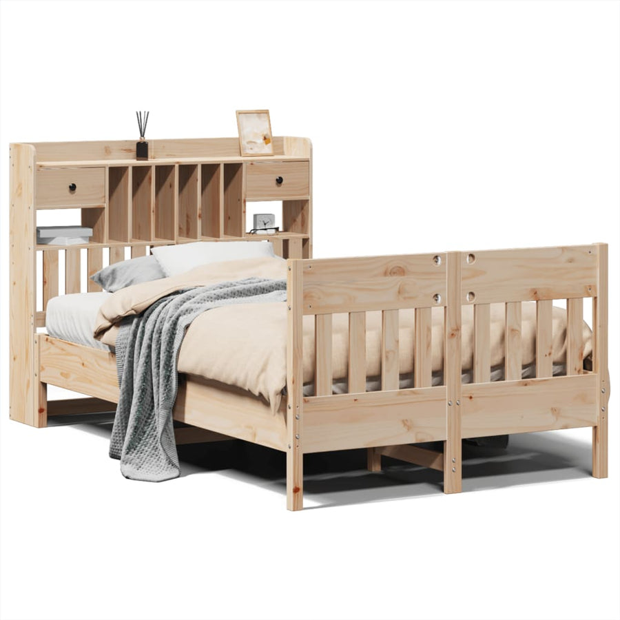 Bedframe zonder matras massief grenenhout 135x190 cm