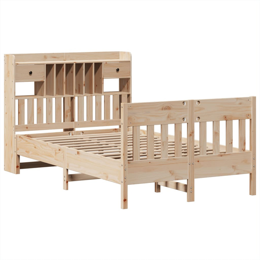 Bedframe zonder matras massief grenenhout 135x190 cm