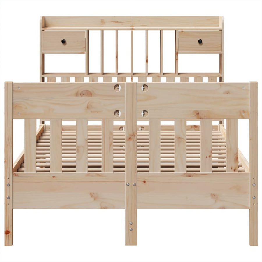 Bedframe zonder matras massief grenenhout 135x190 cm