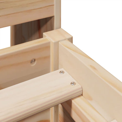 Bedframe zonder matras massief grenenhout 135x190 cm