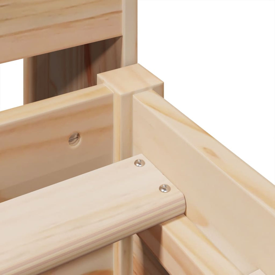 Bedframe zonder matras massief grenenhout 135x190 cm