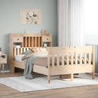 Bed frame without mattress solid pine wood 135x190 cm