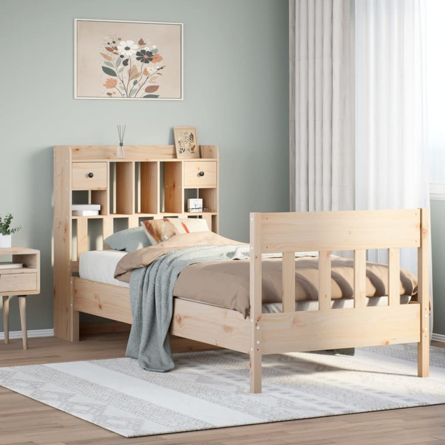 Bedframe zonder matras massief grenenhout 90x190 cm