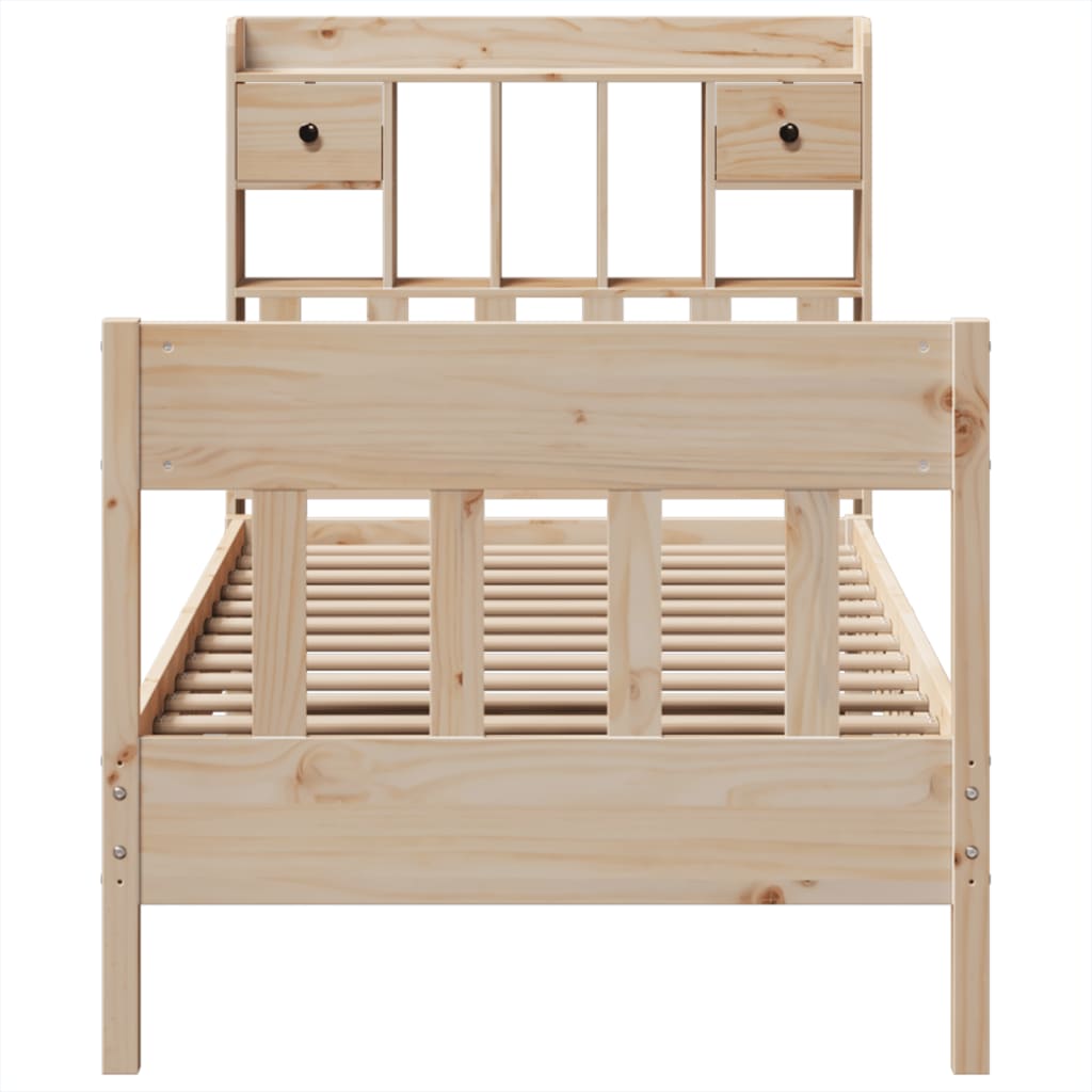 Bedframe zonder matras massief grenenhout 75x190 cm