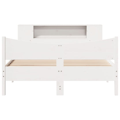 Bedframe zonder matras massief grenenhout wit 150x200 cm
