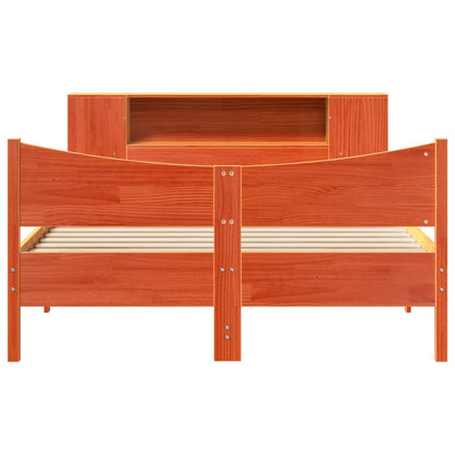 Bedframe zonder matras massief grenenhout wasbruin 150x200 cm