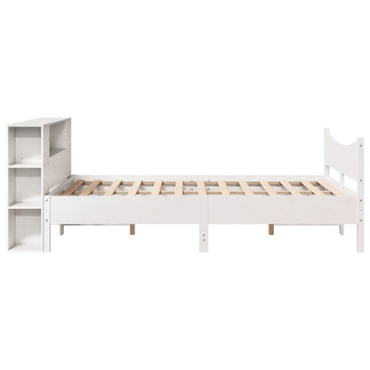 Bedframe zonder matras massief grenenhout wit 120x200 cm