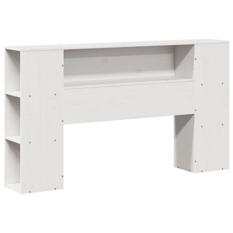 Bedframe zonder matras massief grenenhout wit 140x190 cm