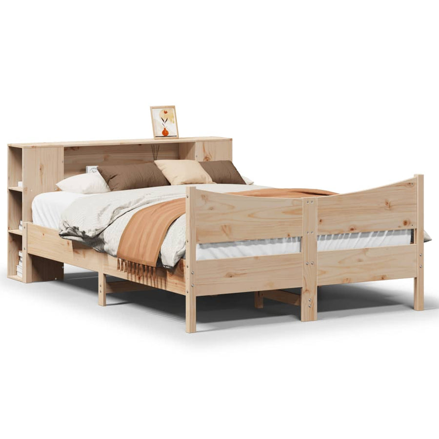 Bedframe zonder matras massief grenenhout 135x190 cm